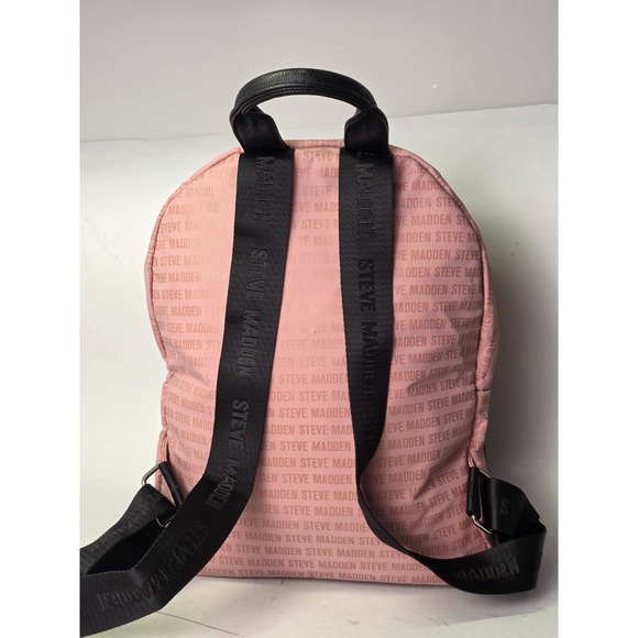 Steve Madden Women's Backpack Pink Black For School Nylon Bag - Picture 2 of 14